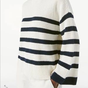 Frame Mariner swingy sweater navy stripe
